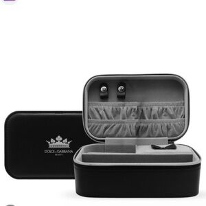 Dolce & Gabbana Black Beauty Travel Case with Silver Logo